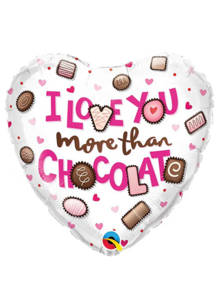Serce "I love you more than chocolate"